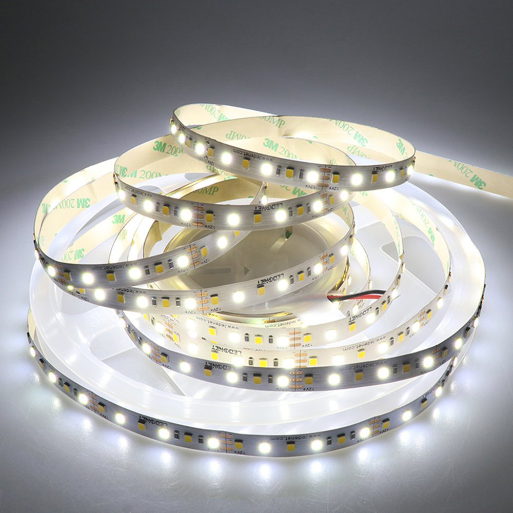 DC12V 2835SMD 600LEDs Flexible CCT LED Tape Light - Color Temperature Pure White+Warm White DC12V 2835SMD 600LEDs Flexible CCT LED Tape Light - Color Temperature Pure White+Warm White